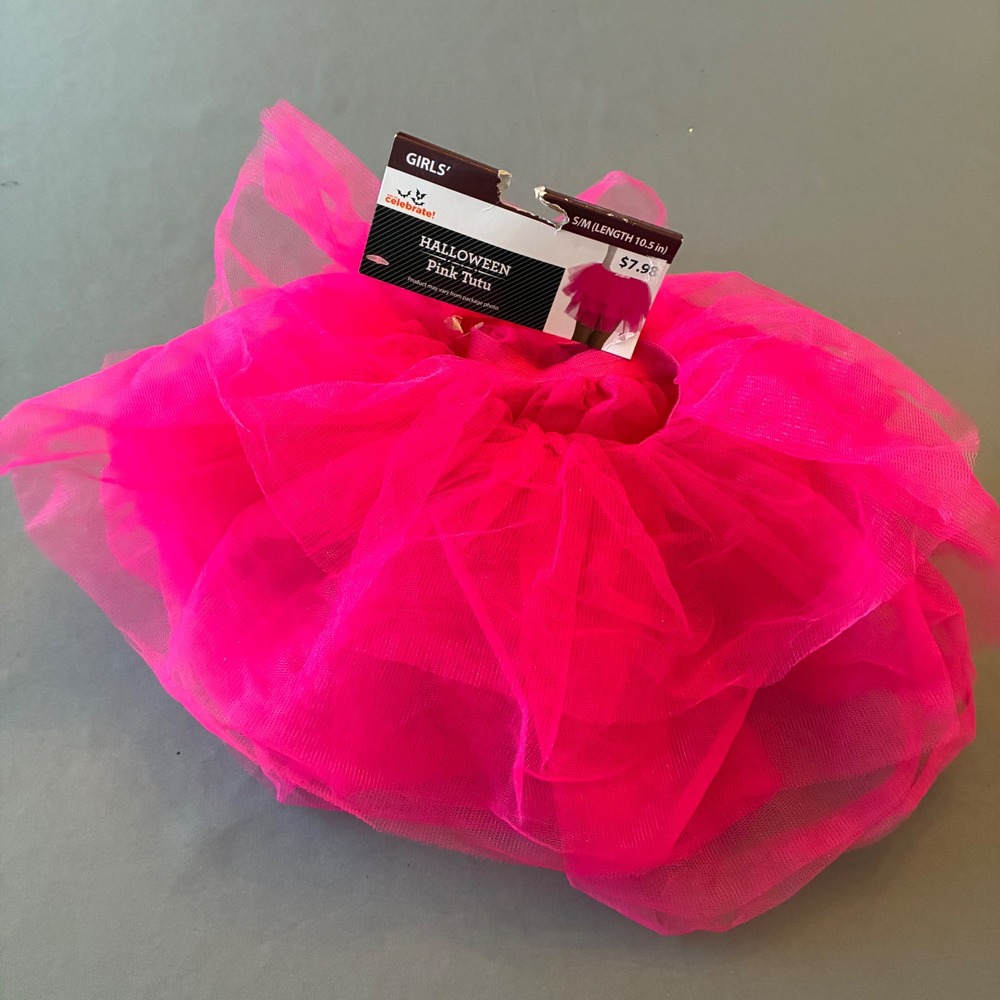 Way to Celebrate Girls Halloween Pink Tutu Skirt Size S/M 6-8 Costume Dress Up - Picture 2 of 3